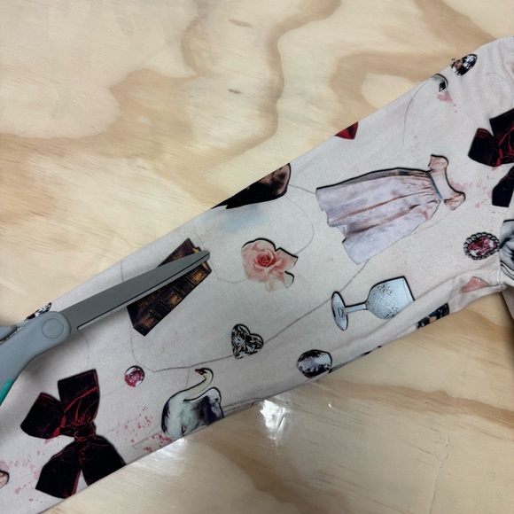 Samantha Pleet Starcrossed 3/4 Sleeve Bodysuit Collage Stretch Cream Medium - Picture 11 of 15